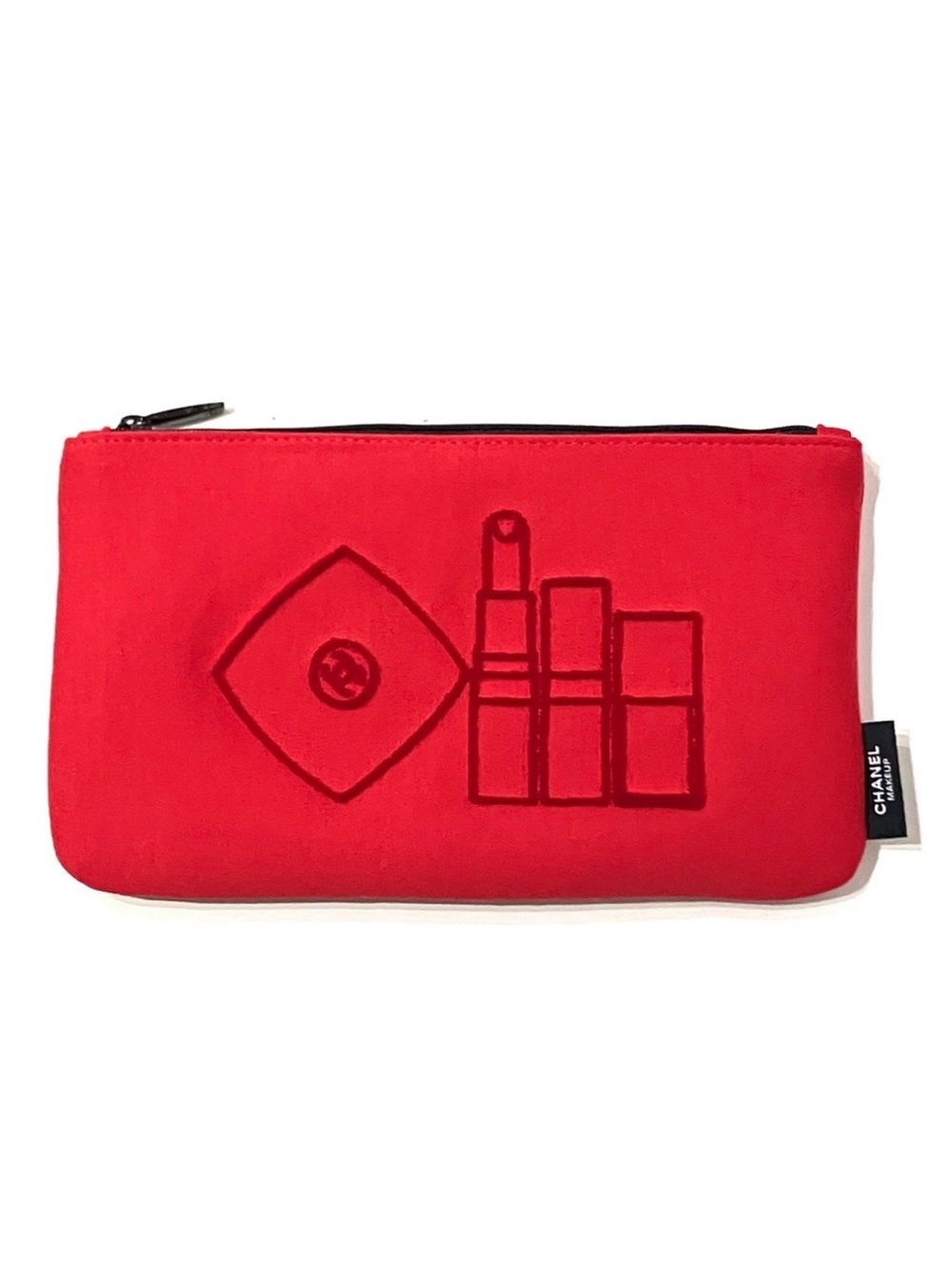 CHANEL Red Makeup Pouch